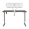 Bestar Bestar Upstand 60W x 30D Standing Desk with Dual Monitor Arm in bark grey 175870-000047 - alternate 7